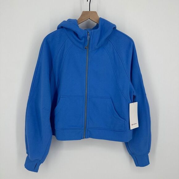 Lululemon hoodie women m/l pool blue scuba oversized full zip active workout nwt - Picture 2 of 11